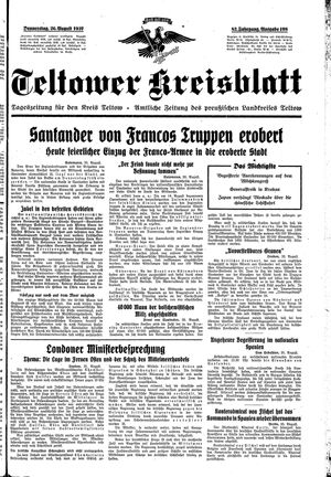 Teltower Kreisblatt vom 26.08.1937