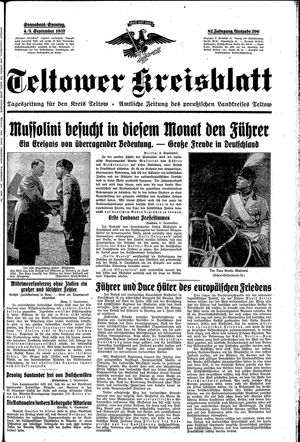 Teltower Kreisblatt vom 04.09.1937
