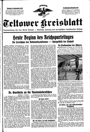 Teltower Kreisblatt vom 06.09.1937