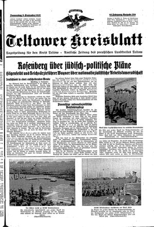 Teltower Kreisblatt vom 09.09.1937