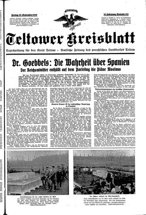 Teltower Kreisblatt vom 10.09.1937