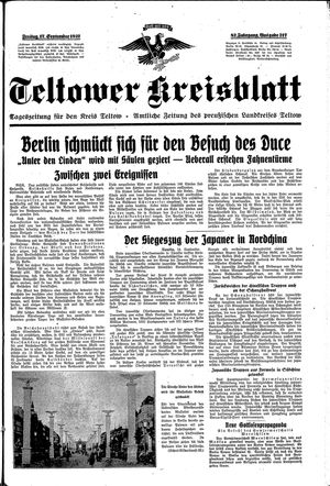 Teltower Kreisblatt vom 17.09.1937