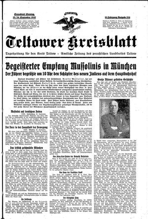 Teltower Kreisblatt vom 25.09.1937