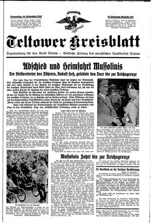 Teltower Kreisblatt vom 30.09.1937