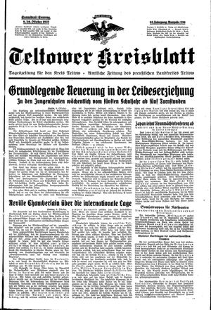 Teltower Kreisblatt vom 09.10.1937