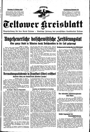Teltower Kreisblatt vom 12.10.1937