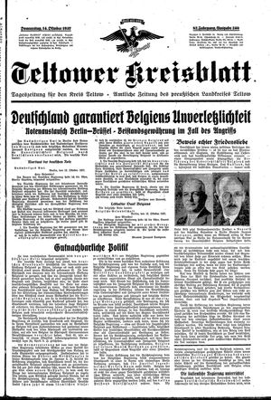 Teltower Kreisblatt vom 14.10.1937