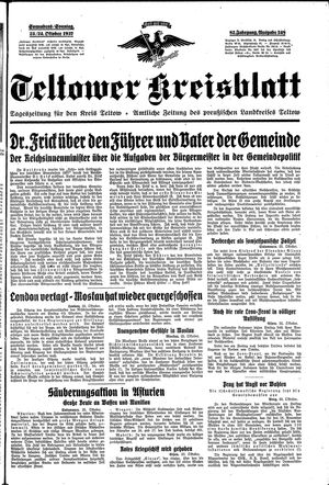Teltower Kreisblatt vom 23.10.1937