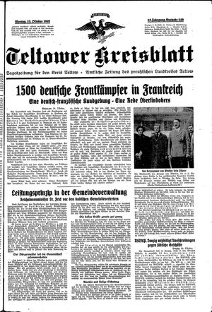 Teltower Kreisblatt vom 25.10.1937