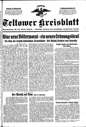 Teltower Kreisblatt vom 26.10.1937