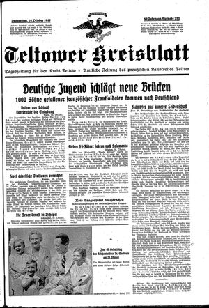 Teltower Kreisblatt vom 28.10.1937