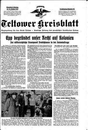 Teltower Kreisblatt on Oct 30, 1937