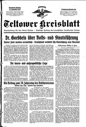 Teltower Kreisblatt vom 06.11.1937