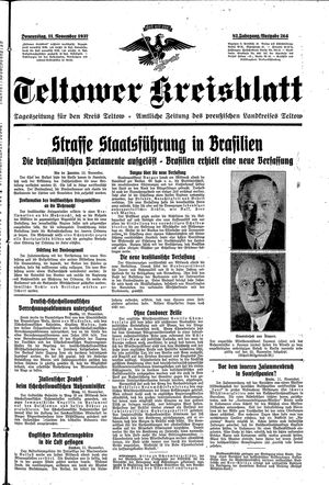 Teltower Kreisblatt vom 11.11.1937