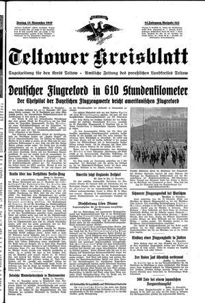 Teltower Kreisblatt vom 12.11.1937