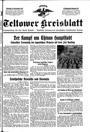 Teltower Kreisblatt vom 23.11.1937