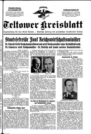Teltower Kreisblatt on Nov 27, 1937