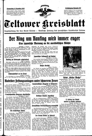 Teltower Kreisblatt vom 09.12.1937