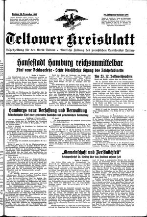 Teltower Kreisblatt vom 10.12.1937