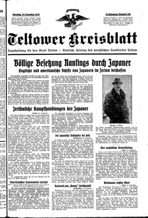 Teltower Kreisblatt vom 14.12.1937
