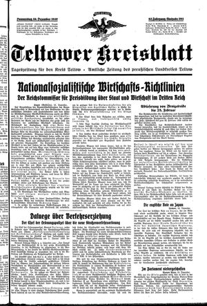 Teltower Kreisblatt vom 16.12.1937