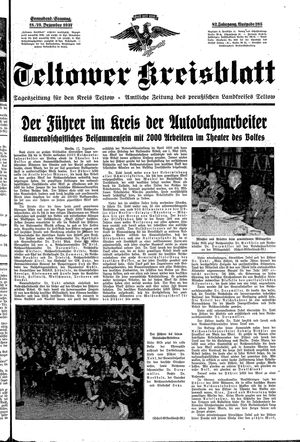 Teltower Kreisblatt vom 18.12.1937