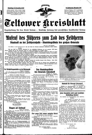 Teltower Kreisblatt vom 21.12.1937