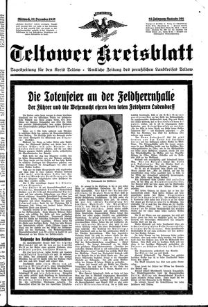 Teltower Kreisblatt on Dec 22, 1937