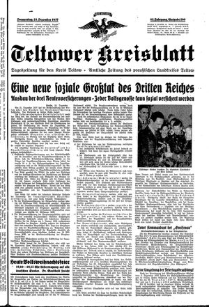 Teltower Kreisblatt vom 23.12.1937