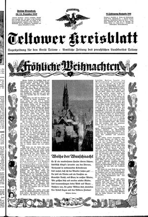 Teltower Kreisblatt vom 24.12.1937