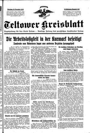 Teltower Kreisblatt vom 28.12.1937