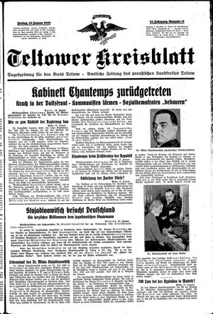 Teltower Kreisblatt vom 14.01.1938