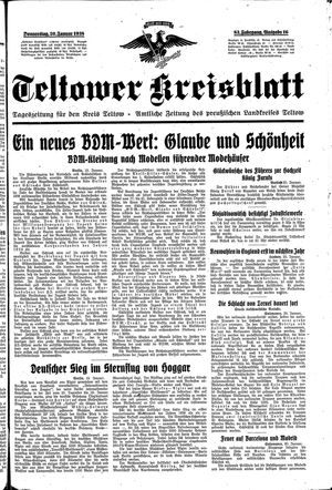 Teltower Kreisblatt vom 20.01.1938