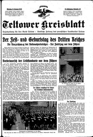 Teltower Kreisblatt vom 31.01.1938