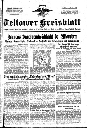 Teltower Kreisblatt vom 08.02.1938