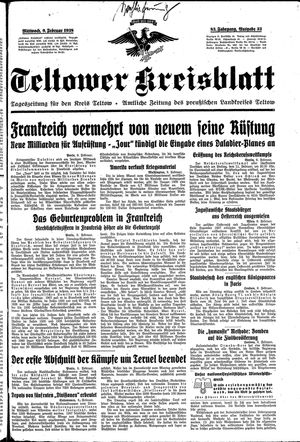 Teltower Kreisblatt vom 09.02.1938