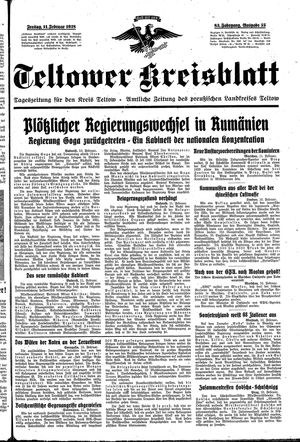 Teltower Kreisblatt vom 11.02.1938