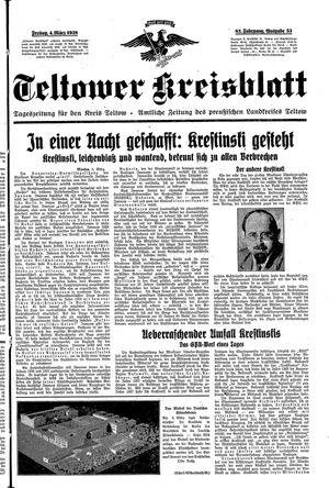 Teltower Kreisblatt vom 04.03.1938