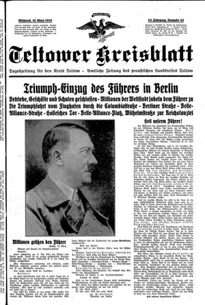 Teltower Kreisblatt vom 16.03.1938