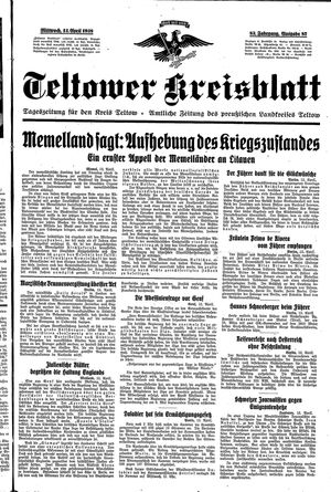 Teltower Kreisblatt on Apr 13, 1938