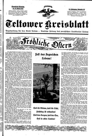 Teltower Kreisblatt on Apr 16, 1938