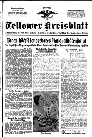 Teltower Kreisblatt vom 14.05.1938