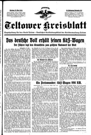 Teltower Kreisblatt vom 27.05.1938