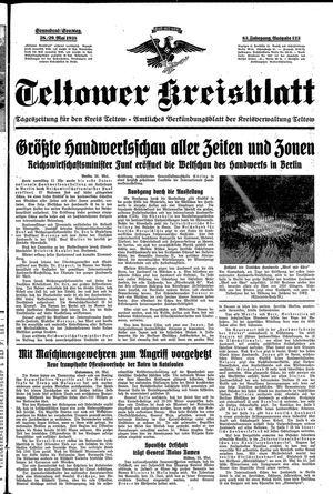 Teltower Kreisblatt vom 28.05.1938