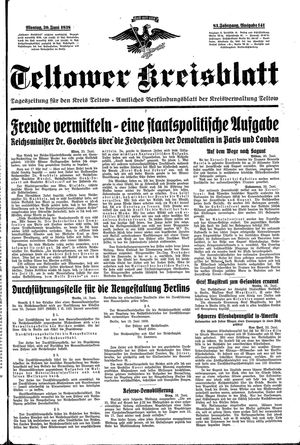 Teltower Kreisblatt vom 20.06.1938
