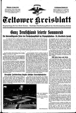 Teltower Kreisblatt vom 22.06.1938