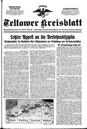 Teltower Kreisblatt vom 25.06.1938