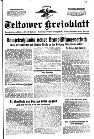 Teltower Kreisblatt vom 27.06.1938