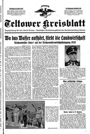 Teltower Kreisblatt vom 28.06.1938