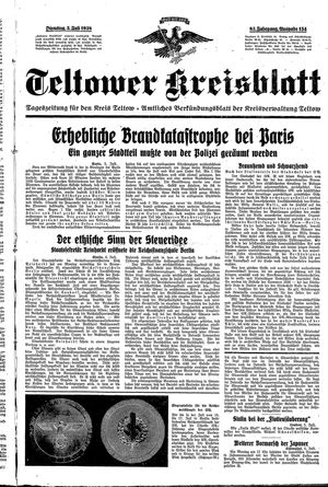 Teltower Kreisblatt vom 05.07.1938